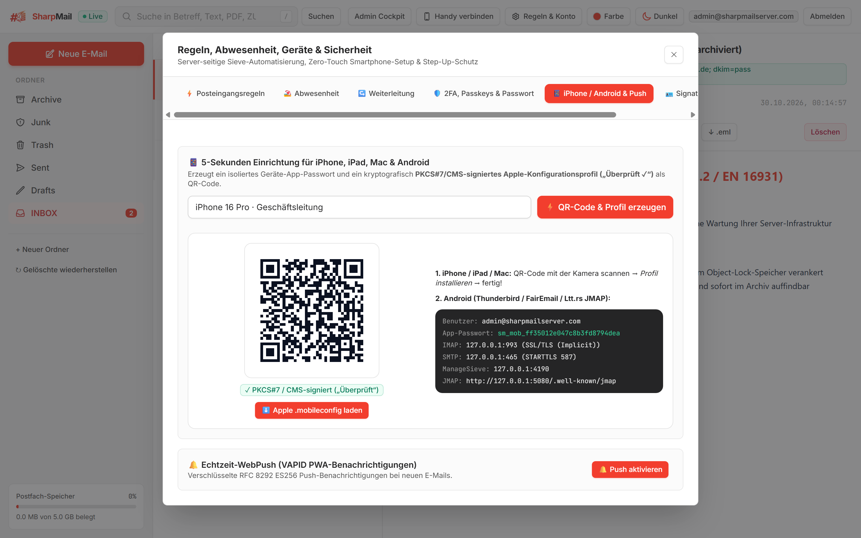 5-Second Smartphone Onboarding via Signed QR Code